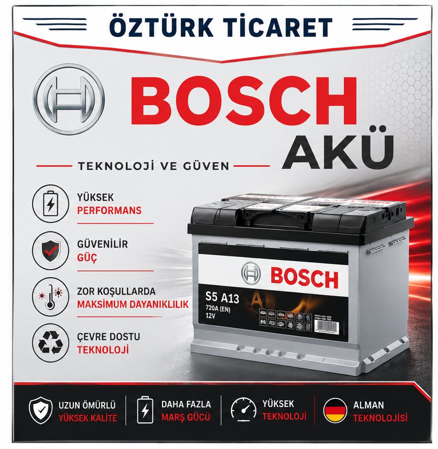 Bosch Akü tanıtım afişi